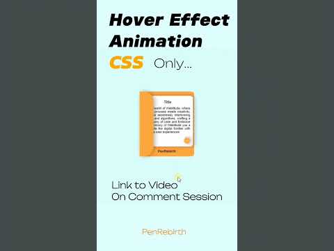 Card H-E Animation in CSS and HTML [Video]