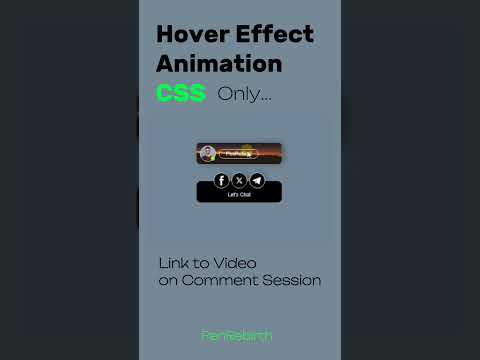 Profile Hover Effect Animation in CSS and  HTML…#webdesign [Video]