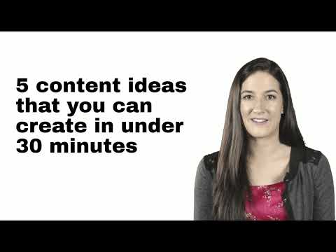 5 content ideas || create Content in just 30 minutes || Content Marketing Ideas || Content Marketing [Video]