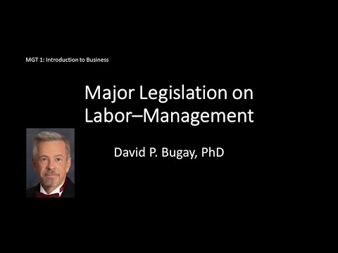 Major Legislation on Labor–Management [Video]
