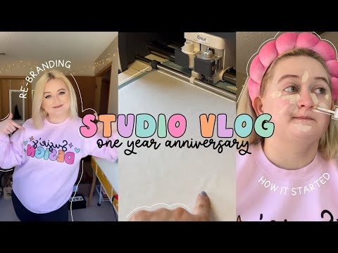 Studio Vlog – One Year Anniversary | Small Business Vlog | Planning, Re-Branding, How I Started [Video]