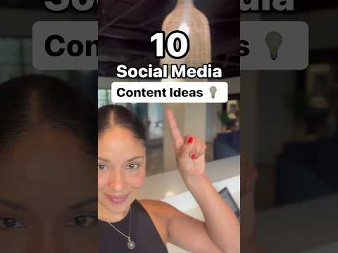 10 Brilliant Social Media Content Ideas [Video]