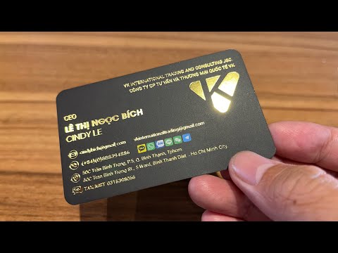 Metallic Shiny Gold Foil Stamping on Matte Laminated Business Cards | Foil Business Card Printing [Video]