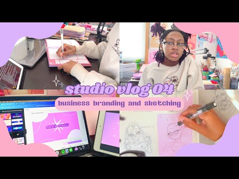 studio vlog 04 ✦ business branding and sketching [Video]