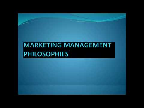 Marketing management philosophies | Business Services | Class 12 | Business Studies [Video]