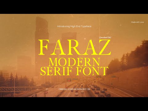 Redesign Your Brand Identity Using Faraz Modern Serif Font | High-End Luxury Typeface [Video]
