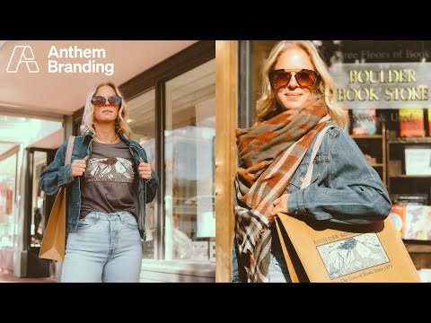 Custom Tote Bags & T-Shirts: Boulder Bookstore x Anthem Branding Branded Merchandise Collection [Video]