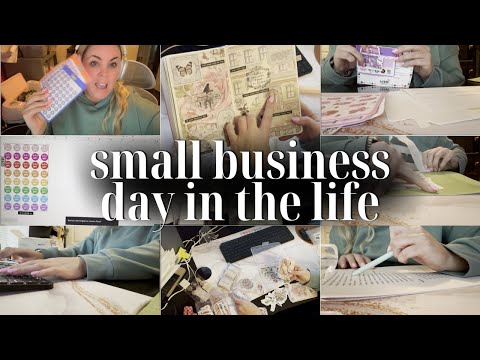 SMALL BUSINESS DAY IN THE LIFE // Planning, Prepping, Organizing for my lash brand & sticker shop [Video]