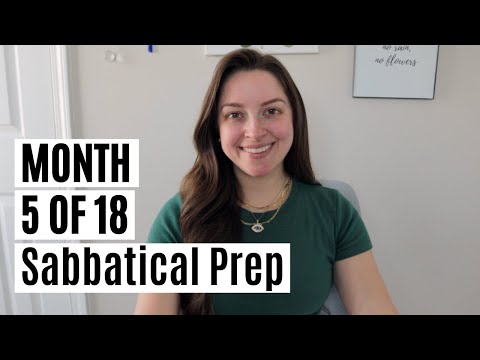 Month 5 of 18 | Sabbatical Prep Update | [Video]