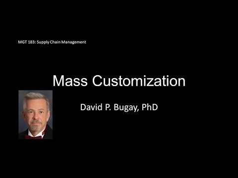 Mass Customization Supply Chains [Video]
