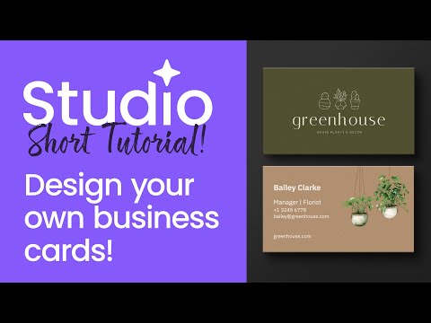 Studio Tutorial: How to Design a Professional Business Card | Graphic Design Tutorial [Video]