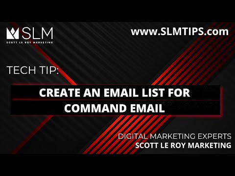 Tech Tip: Create an Email List for Command Email [Video]