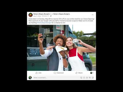 Organic Social Media Marketing Strategy for Remy’s Bayou Burgers [Video]