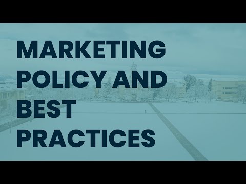 Marketing Policy Training 101 [Video]