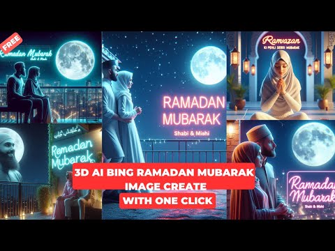 3D AI Bing Ramadan Mubarak Image Create |trending photo editing | bing image creator tutorial [Video]