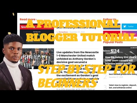 professional Blogger Tutorial in 2024(step by step for beginners) [Video]