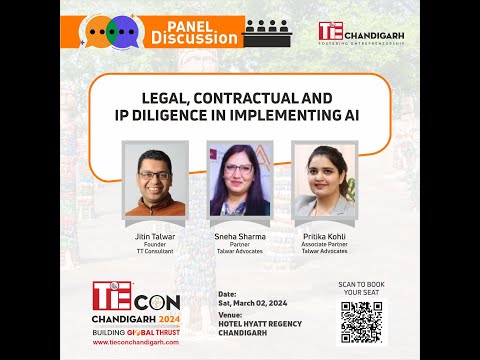 Legal, Contractual and IP Diligence in Implementing AI | TiE Chandigarh [Video]