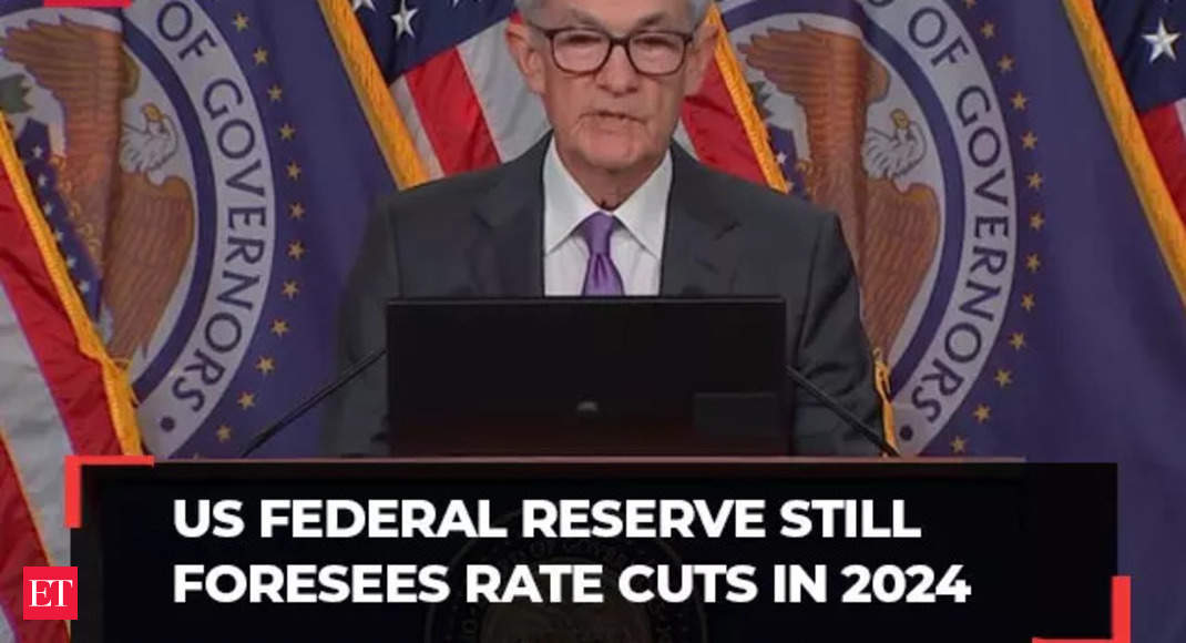 US Federal Reserve leaves key lending rate unchanged; foresees rate cuts in 2024 – The Economic Times Video