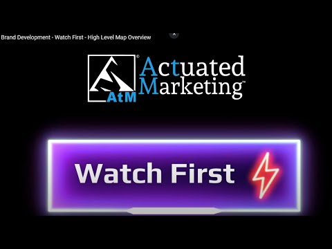 Brand Development – Watch First – High Level Map Overview [Video]