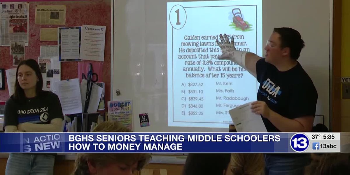 BGHS seniors teach middle school students how to money manage, win state award [Video]