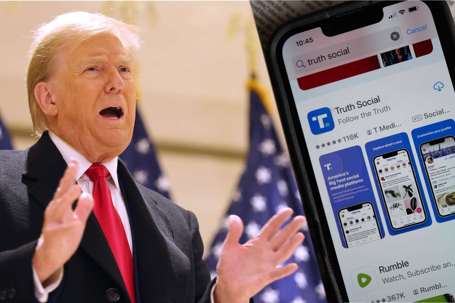 Truth Social Owner Trump Media & Technology Stock Soars in Debut [Video]