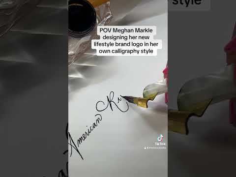 #MeghanMarkle designed her brand logo in calligraphy for @americanrivieraorchard [Video]