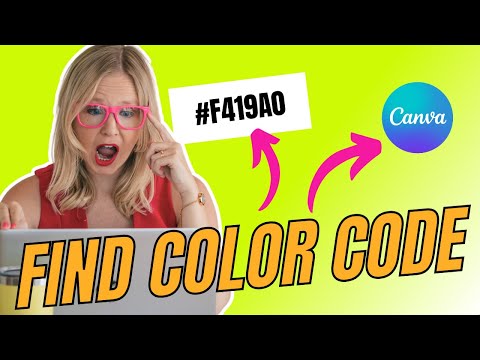 How to find a HEX COLOR CODE for an image using Canva [Video]