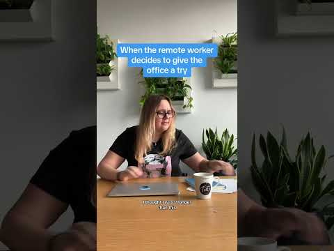 When the remote worker decides to give office a try 😶 [Video]