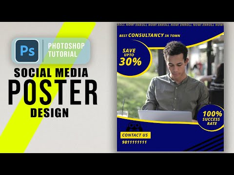 Social Media Marketing Poster in Photoshop| Advertisement Poster | Photoshop Tutorial | [Video]