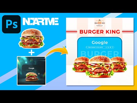 Burger King Social Media Advertising Design | photoshop tutorial [Video]