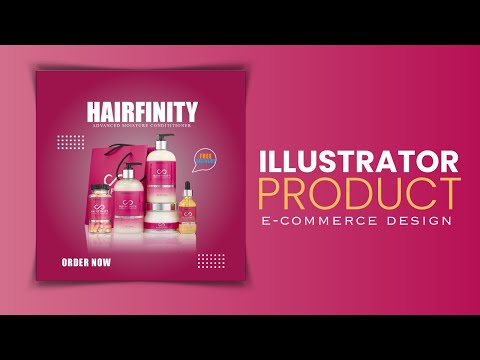 how to make 3d product design in illustrator. hairfinity design 2024. [Video]