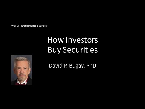 How Investors Buy Securities [Video]