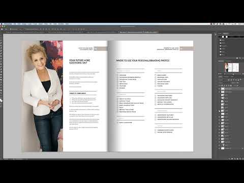 Making Personal Branding PS Template Look like a 2 Page Magazine Spread [Video]