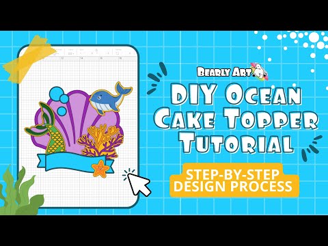 DIY Ocean Cake Topper Tutorial: Step-by-Step Design Process | Beginner Friendly [Video]