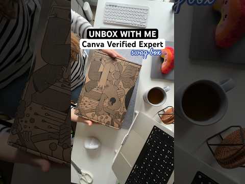 Unbox with me: Canva Verified Expert swag box 💙💜 [Video]
