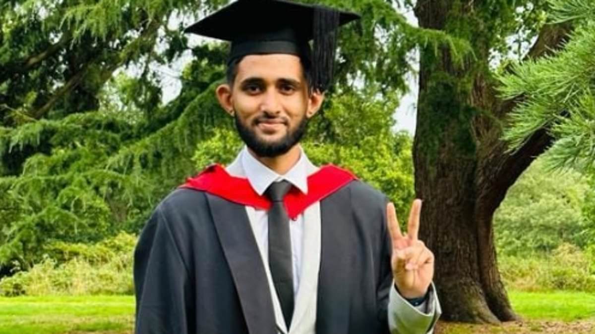 Revealed: Pictures show Bangladeshi student celebrating his graduation in the UK before going on to try to be a blogger and influencer – as he is hunted over murder of mother stabbed to death next to her baby’s pram [Video]
