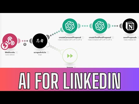 AI for LinkedIn Content Marketing: AI Automation with OpenAI GPT-4, RSS, Notion! [Video]