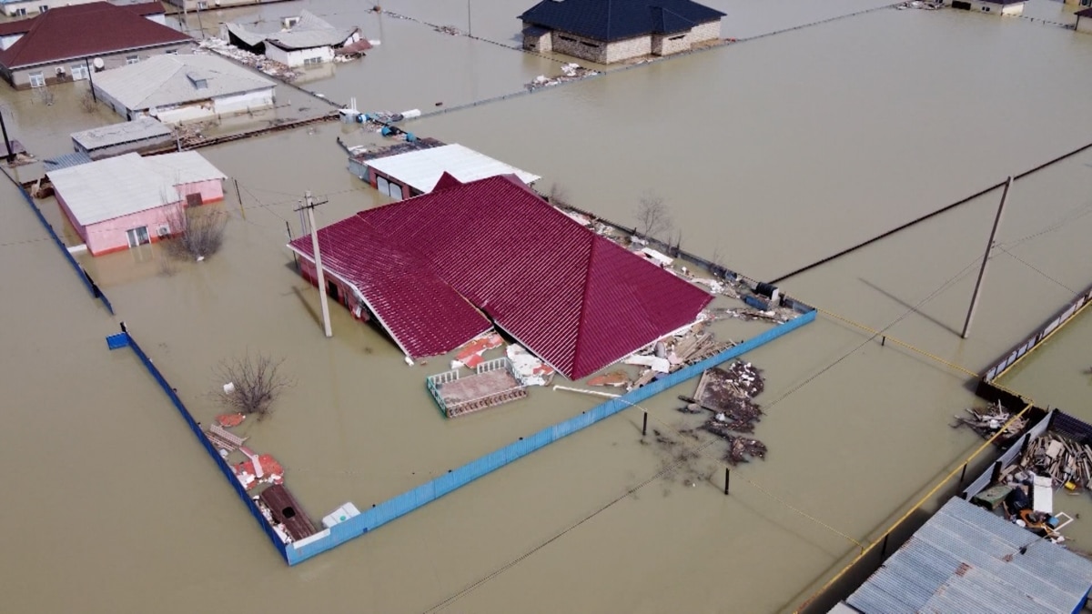Drone Captures Scale Of Flooding As Kazakhstan Says Almost 100,000 Evacuated [Video]