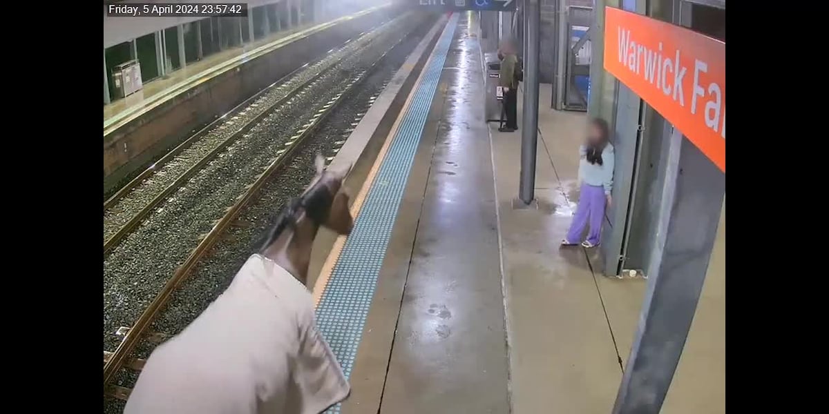Escaped horse spotted at train station [Video]