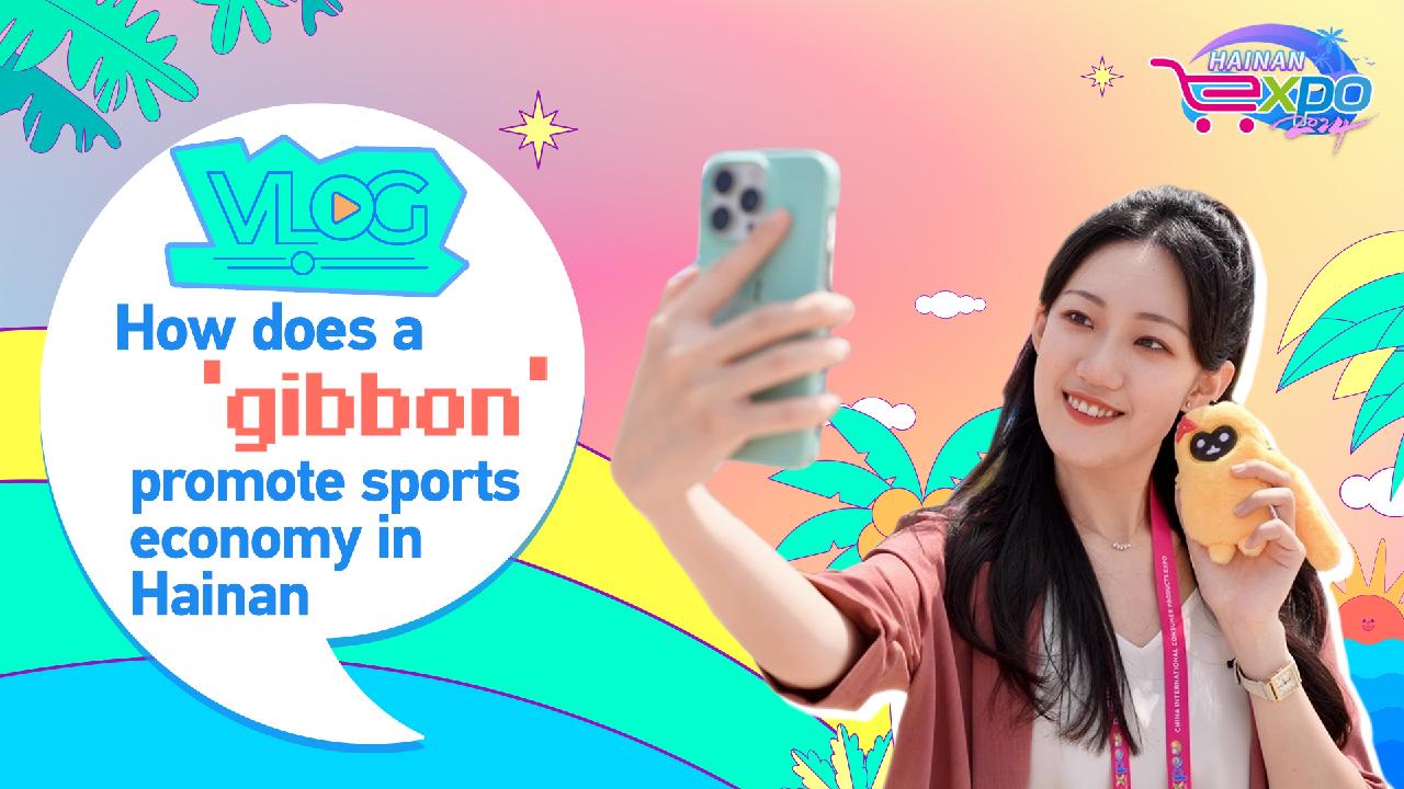 Vlog: How does a gibbon promote sports economy in Hainan? [Video]