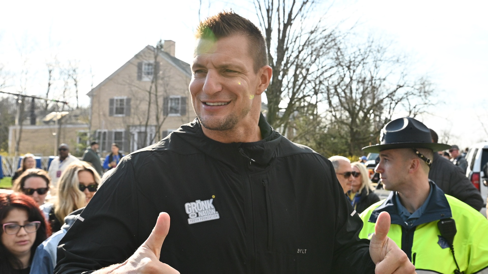 Rob Gronkowski Throws On-Brand First Pitch On Patriots’ Day [Video]