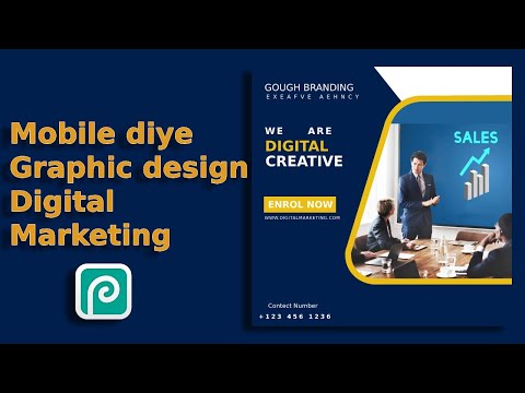 Social media poster design | Digital marketing design | Bangla tutorial graphic design inmobile 2024 [Video]
