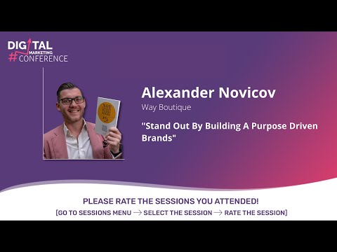 Stand Out By Building A Purpose Driven Brand by Alexander Novicov [Video]