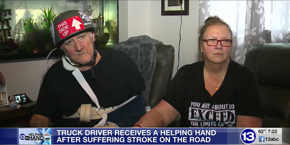 Truck driver receives helping hand after suffering a stroke on the road [Video]