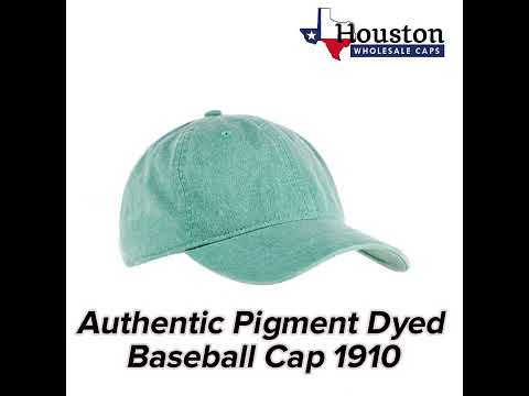 Authentic Pigment Dyed Baseball Cap 1910 with Custom Logo [Video]