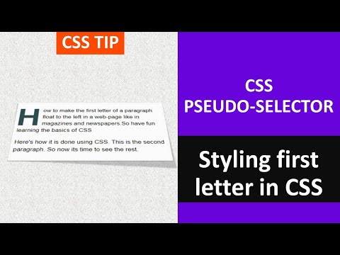 Learn CSS Pseudo Element Selectors | Style First Letter | CSS Tutorial | Knowledge Meetup [Video]