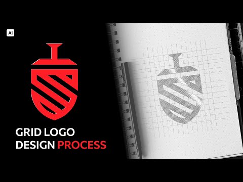 Grid Logo Design Process On Sword | Adobe Illustrator Tutorial [Video]