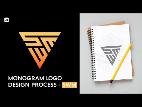 Monogram Logo Design Process On Triangle | Adobe Illustrator Tutorial [Video]
