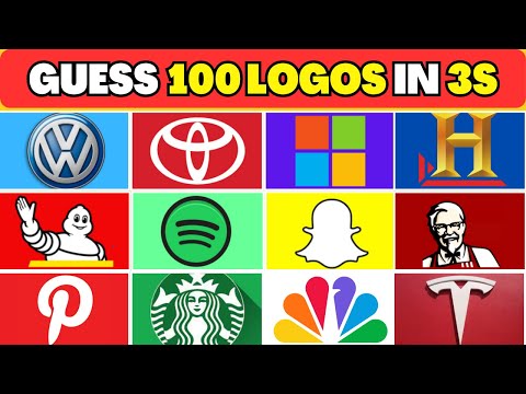 Guess the 100 Logos in 3 Seconds🎯:Logo Quiz!👑 [Video]
