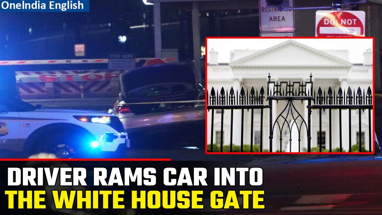 US News: Driver rams car into White House Gate, [Video]